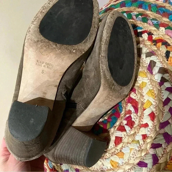 Aquatalia taupe  suede leather ankle boots - Picture 2 of 7